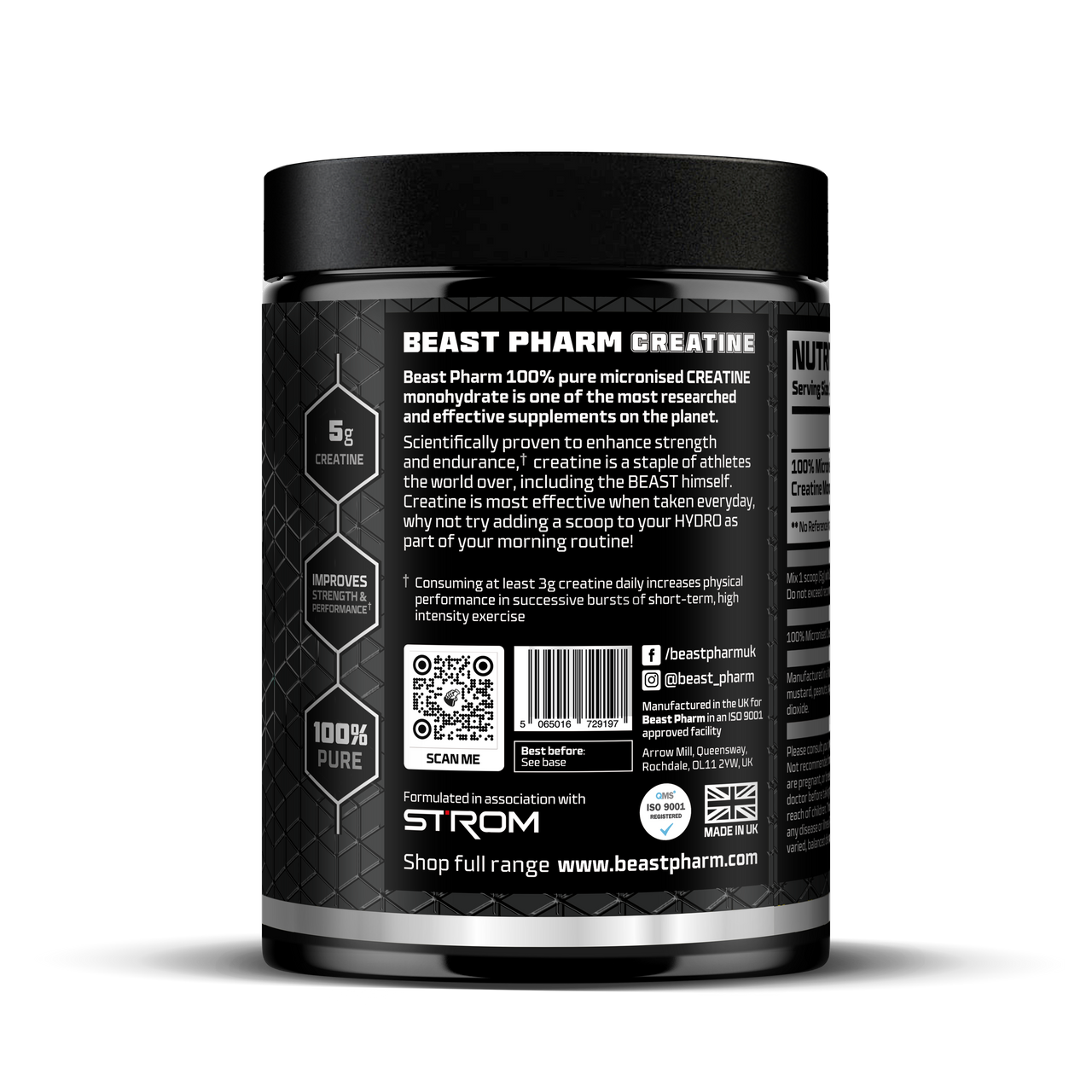 100% Pure Micronised Creatine Monohydrate